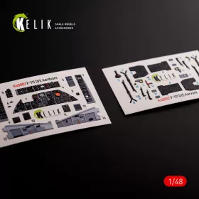   Kelik F-111 D/E Aardvark interior 3D decals for HobbyBoss kit - 3D belsőtér-részletező matricakészlet