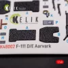 Kelik F-111 D/E Aardvark interior 3D decals for HobbyBoss kit - 3D belsőtér-részletező matricakészlet