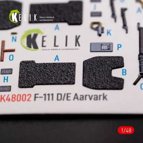 Kelik F-111 D/E Aardvark interior 3D decals for HobbyBoss kit - 3D belsőtér-részletező matricakészlet
