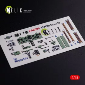   Kelik A5M2B Claude interior 3D decals for WingsyKits kit - 3D belsőtér-részletező matricakészlet