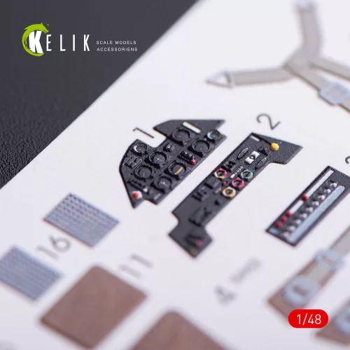 Kelik Bf-109E interior 3D decals for WingsyKits kit - 3D belsőtér-részletező matricakészlet