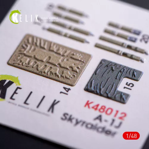 Kelik A-1J Skyraider interior 3D decals for Tamiya kit - 3D belsőtér-részletező matricakészlet