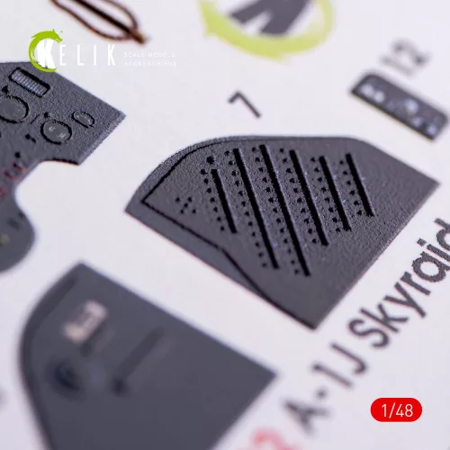 Kelik A-1J Skyraider interior 3D decals for Tamiya kit - 3D belsőtér-részletező matricakészlet