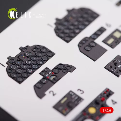 Kelik F-82 (F,G) Twin Mustang interior 3D decals for Modelsvit kit - 3D belsőtér-részletező matricakészlet