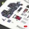 Kelik P-47M Thunderbolt interior 3D decals for Tamiya kit - 3D belsőtér-részletező matricakészlet