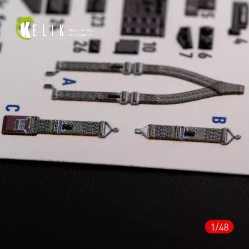 Kelik P-47D Razorback interior 3D decals for Tamiya kit - 3D belsőtér-részletező matricakészlet