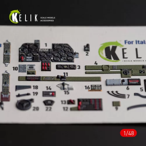 Kelik P-47D Thunderbolt – 3D belsőtér-részletező matricakészlet, Italeri/Academy makettekhez