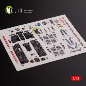   Kelik A-10C Thunderbolt  interior 3D decals for Academy kit - 3D belsőtér-részletező matricakészlet
