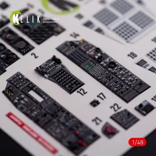 Kelik A-10C Thunderbolt  interior 3D decals for Academy kit - 3D belsőtér-részletező matricakészlet