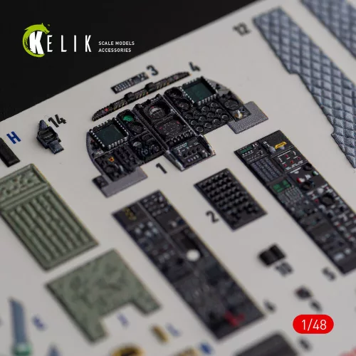 Kelik A-10C Thunderbolt II interior 3D decals for Italeri kit - 3D belsőtér-részletező matricakészlet