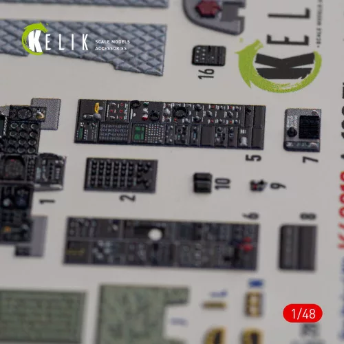 Kelik A-10C Thunderbolt II interior 3D decals for Italeri kit - 3D belsőtér-részletező matricakészlet