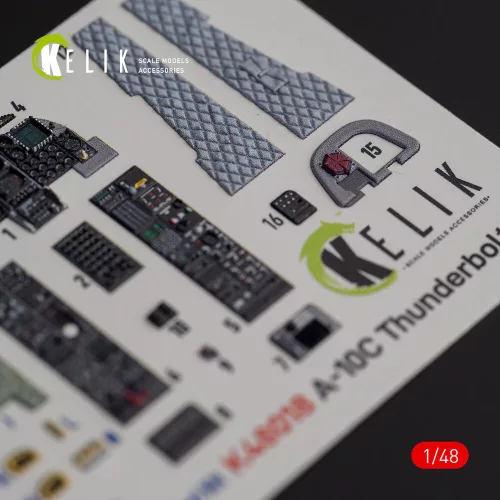 Kelik A-10C Thunderbolt II interior 3D decals for Italeri kit - 3D belsőtér-részletező matricakészlet