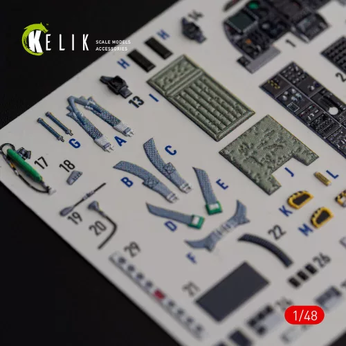 Kelik A-10C Thunderbolt II interior 3D decals for Italeri kit - 3D belsőtér-részletező matricakészlet