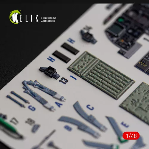 Kelik A-10C Thunderbolt II interior 3D decals for Italeri kit - 3D belsőtér-részletező matricakészlet
