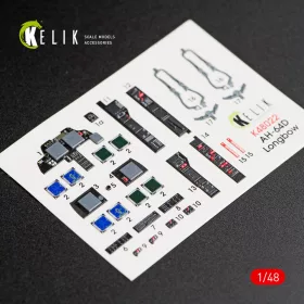   Kelik AH-64D Apache longbow interior 3D decals for Academy kit - 3D belsőtér-részletező matricakészlet