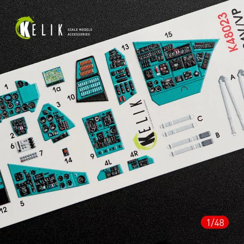 Kelik MI-24V interior 3D decals for Zvezda kit - 3D belsőtér-részletező matricakészlet