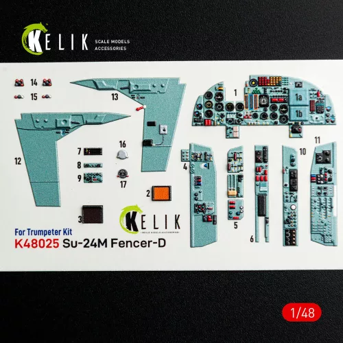 Kelik SU-24 interior 3D decals for Trumpeter kit - 3D belsőtér-részletező matricakészlet