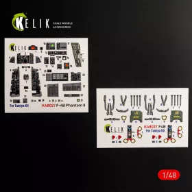   Kelik F-4B interior 3D decals for Tamiya kit - 3D belsőtér-részletező matricakészlet