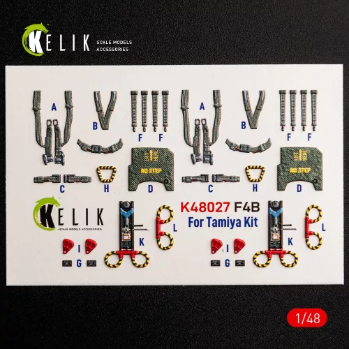 Kelik F-4B interior 3D decals for Tamiya kit - 3D belsőtér-részletező matricakészlet