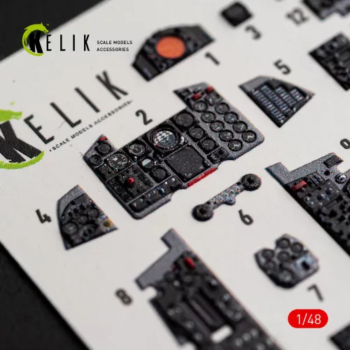 Kelik F-4B interior 3D decals for Tamiya kit - 3D belsőtér-részletező matricakészlet