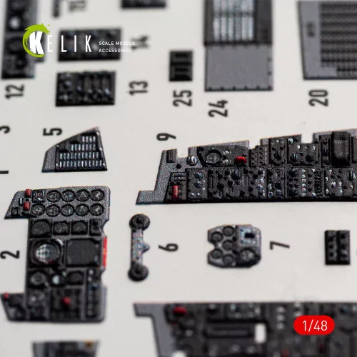 Kelik F-4B interior 3D decals for Tamiya kit - 3D belsőtér-részletező matricakészlet
