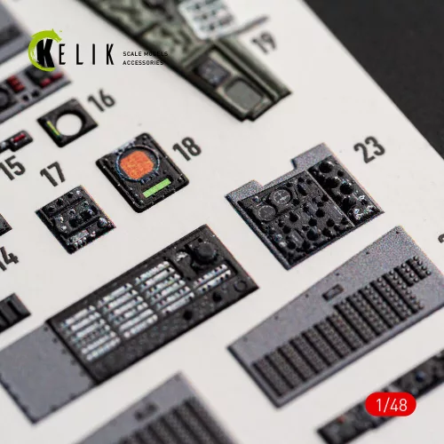 Kelik F-4B interior 3D decals for Tamiya kit - 3D belsőtér-részletező matricakészlet