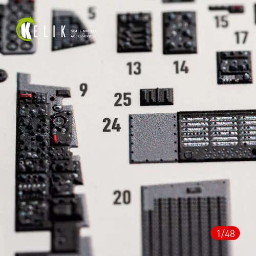 Kelik F-4B interior 3D decals for Tamiya kit - 3D belsőtér-részletező matricakészlet