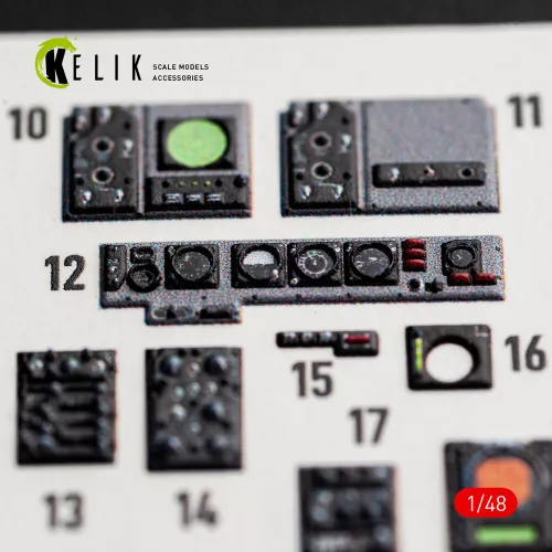 Kelik F-4B interior 3D decals for Tamiya kit - 3D belsőtér-részletező matricakészlet