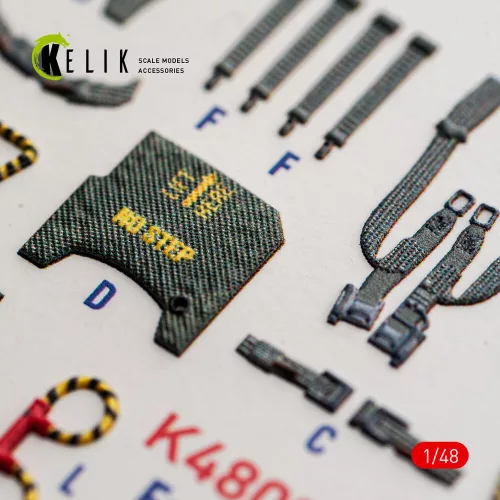 Kelik F-4B interior 3D decals for Tamiya kit - 3D belsőtér-részletező matricakészlet