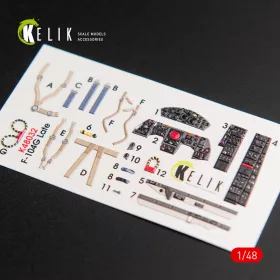   Kelik F-104G Starfighter late type interior 3D decals for Hasegawa kit - F-104G Starfighter késői type – 3D belsőtér-részletező matricakészlet