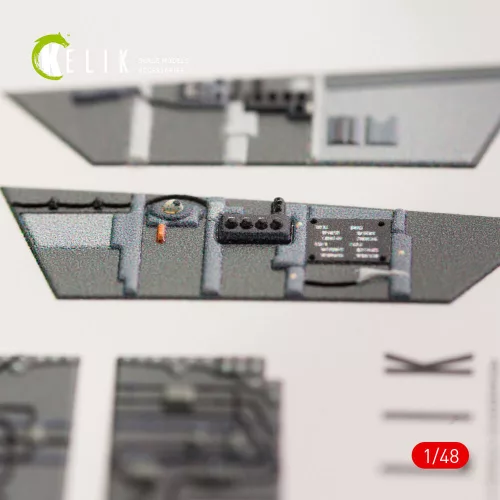 Kelik F/A-18B Hornet interior 3D decals for Kinetic kit - 3D belsőtér-részletező matricakészlet