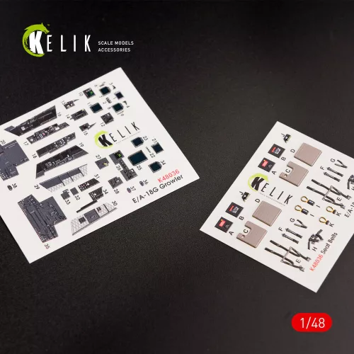 Kelik EA-18G Growler interior 3D decals for MENG kit - 3D belsőtér-részletező matricakészlet