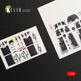   Kelik F-16I Sufa interior 3D decals for Kinetic kit - 3D belsőtér-részletező matricakészlet