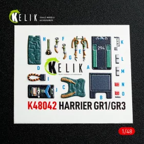  Kelik Harrier GR1/GR3 interior 3D decals for Kinetic kit - 3D belsőtér-részletező matricakészlet
