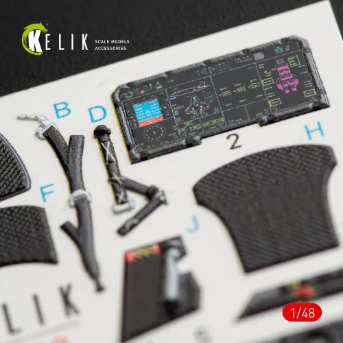 Kelik F-35B Lightning II interior 3D decals for Kitty Hawk / Zimimodel kit - 3D belsőtér-részletező matricakészlet