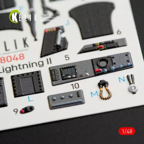 Kelik F-35B Lightning II interior 3D decals for Kitty Hawk / Zimimodel kit - 3D belsőtér-részletező matricakészlet