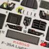 Kelik F-35A Lightning II interior 3D decals for Meng kit - 3D belsőtér-részletező matricakészlet