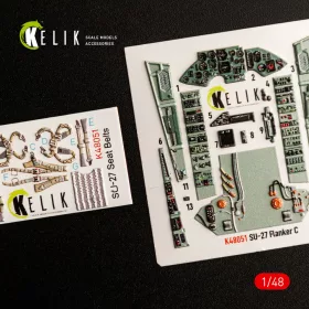   Kelik SU-27 Flanker interior 3D decals for GWH kit - 3D belsőtér-részletező matricakészlet