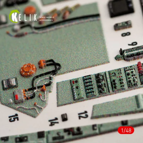 Kelik SU-27 Flanker interior 3D decals for GWH kit - 3D belsőtér-részletező matricakészlet