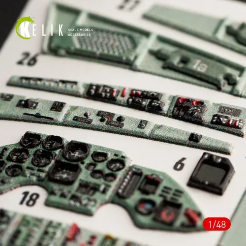 Kelik SU-27UB Flanker interior 3D decals for GWH kit - 3D belsőtér-részletező matricakészlet