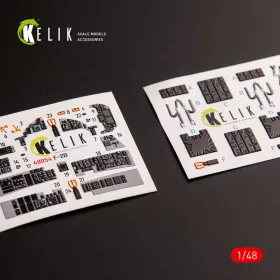   Kelik JASDF F-2B interior 3D decals for Hasegawa kit - 3D belsőtér-részletező matricakészlet