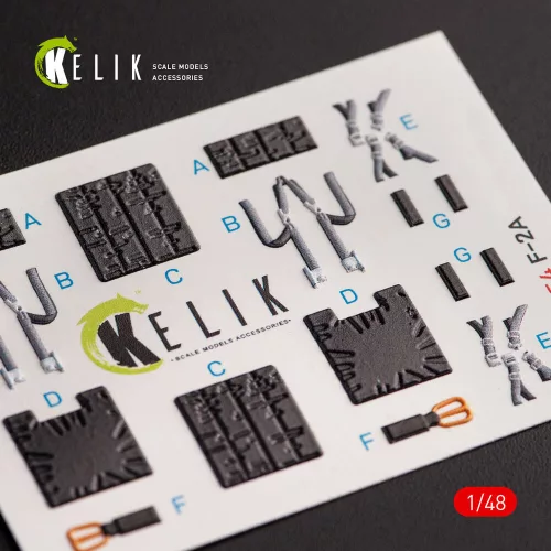 Kelik JASDF F-2B interior 3D decals for Hasegawa kit - 3D belsőtér-részletező matricakészlet