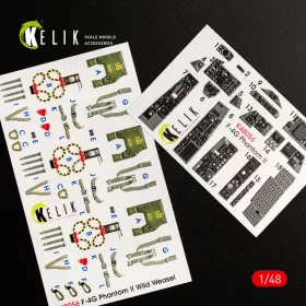   Kelik F-4G interior 3D decals for Meng kit - 3D belsőtér-részletező matricakészlet