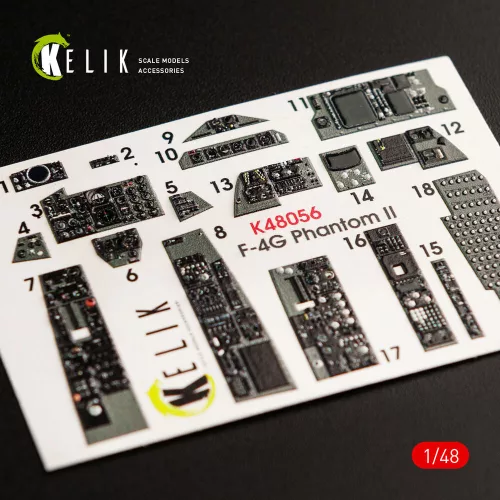 Kelik F-4G interior 3D decals for Meng kit - 3D belsőtér-részletező matricakészlet
