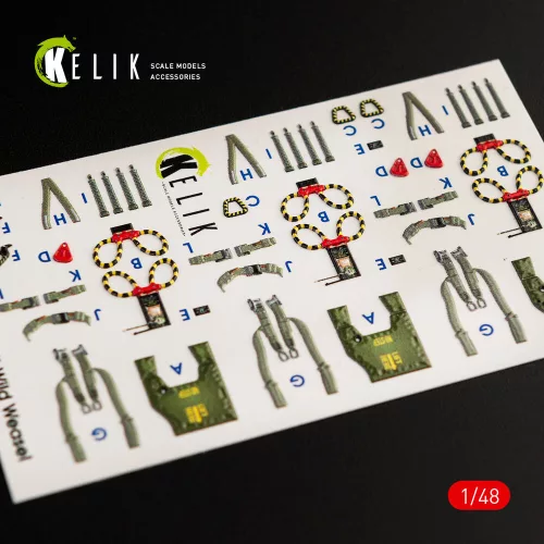 Kelik F-4G interior 3D decals for Meng kit - 3D belsőtér-részletező matricakészlet