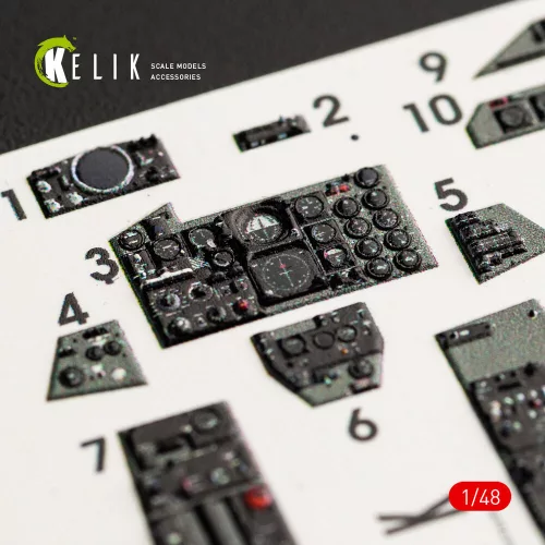 Kelik F-4G interior 3D decals for Meng kit - 3D belsőtér-részletező matricakészlet