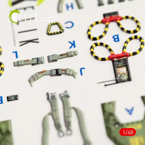 Kelik F-4G interior 3D decals for Meng kit - 3D belsőtér-részletező matricakészlet