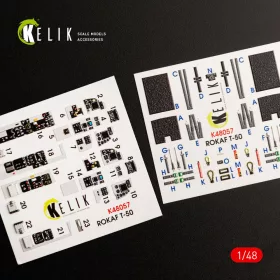   Kelik T-50 ROKAF interior 3D decals for Academy kit - 3D belsőtér-részletező matricakészlet
