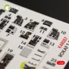 Kelik T-50 ROKAF interior 3D decals for Academy kit - 3D belsőtér-részletező matricakészlet