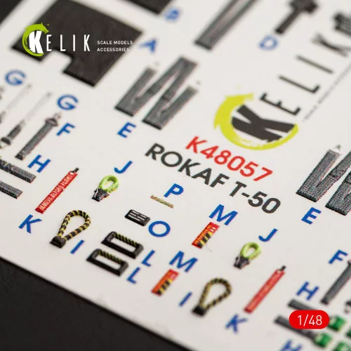 Kelik T-50 ROKAF interior 3D decals for Academy kit - 3D belsőtér-részletező matricakészlet